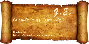 Gyimóthy Euniké névjegykártya